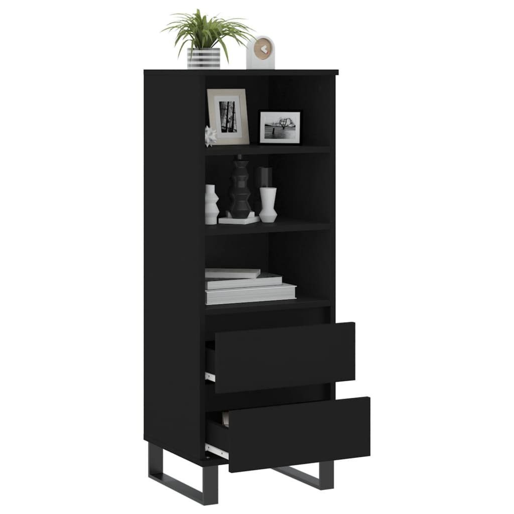 vidaXL Sideboard Highboard Schwarz 40x36x110 cm Holzwerkstoff (1 St)