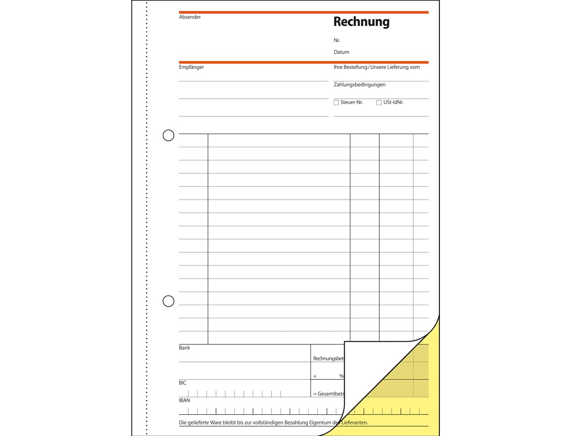 Sigel Formularbücher Rechnung