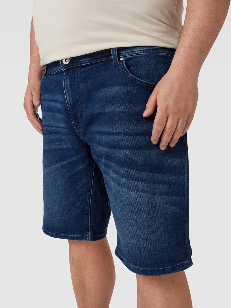 PLUS SIZE Jeansshorts mit Gesäßtaschen in marineblau meliert