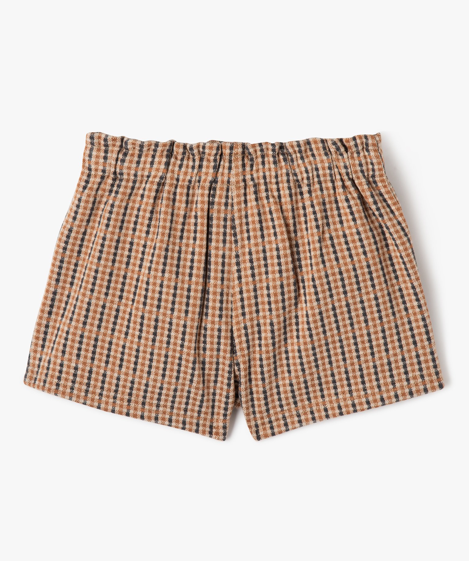 Short ample à carreaux en maille extensible bébé fille carreaux | GEMO