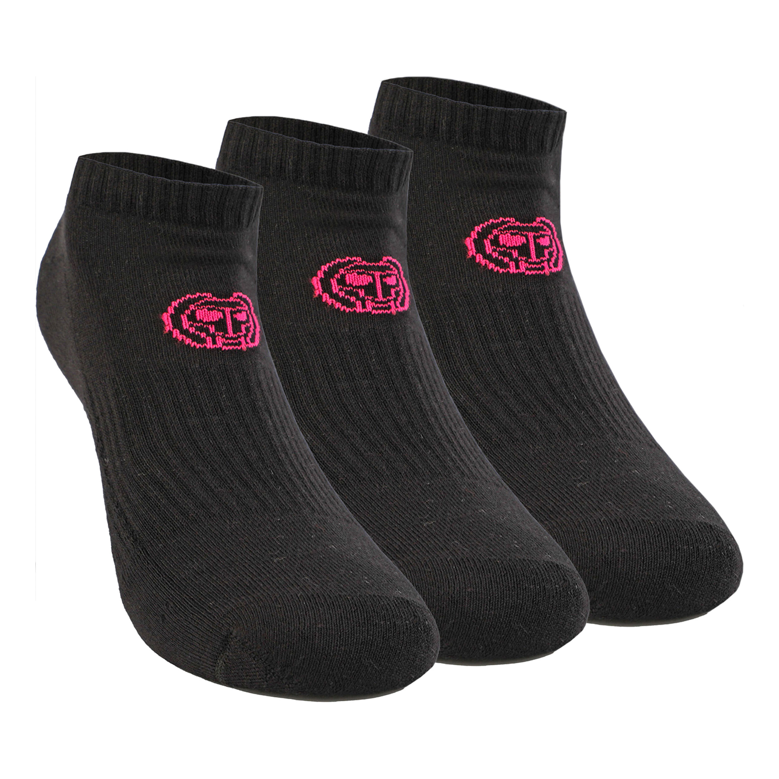 Leana No Show Tech Sportsocken 3er Pack Damen - Schwarz, Pink