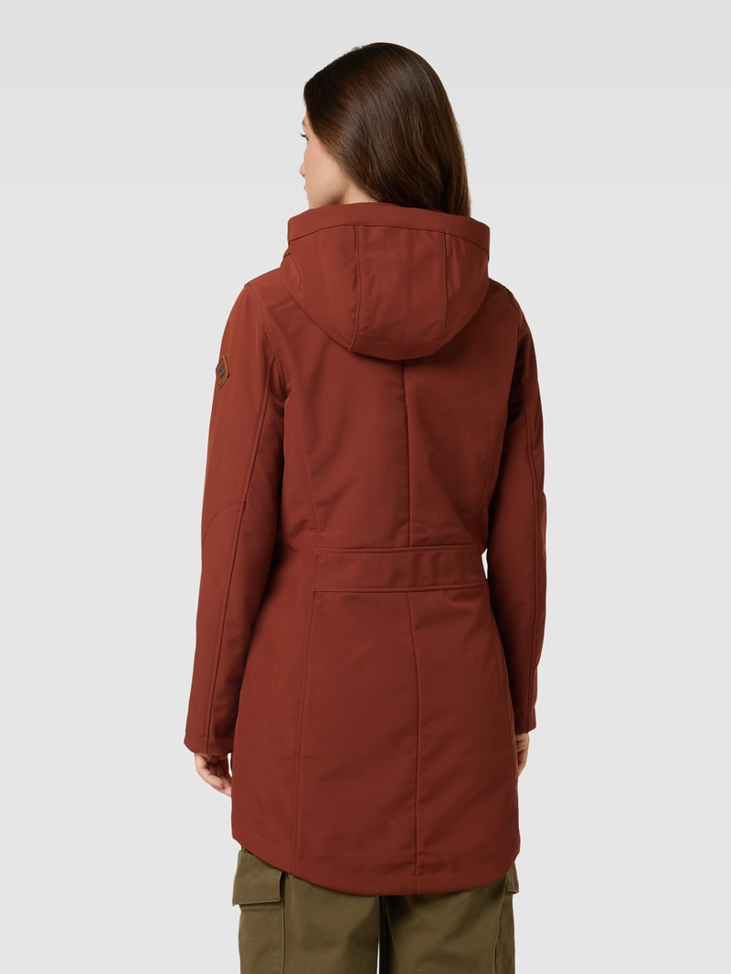Softshelljacke mit Eingrifftaschen in rostrot