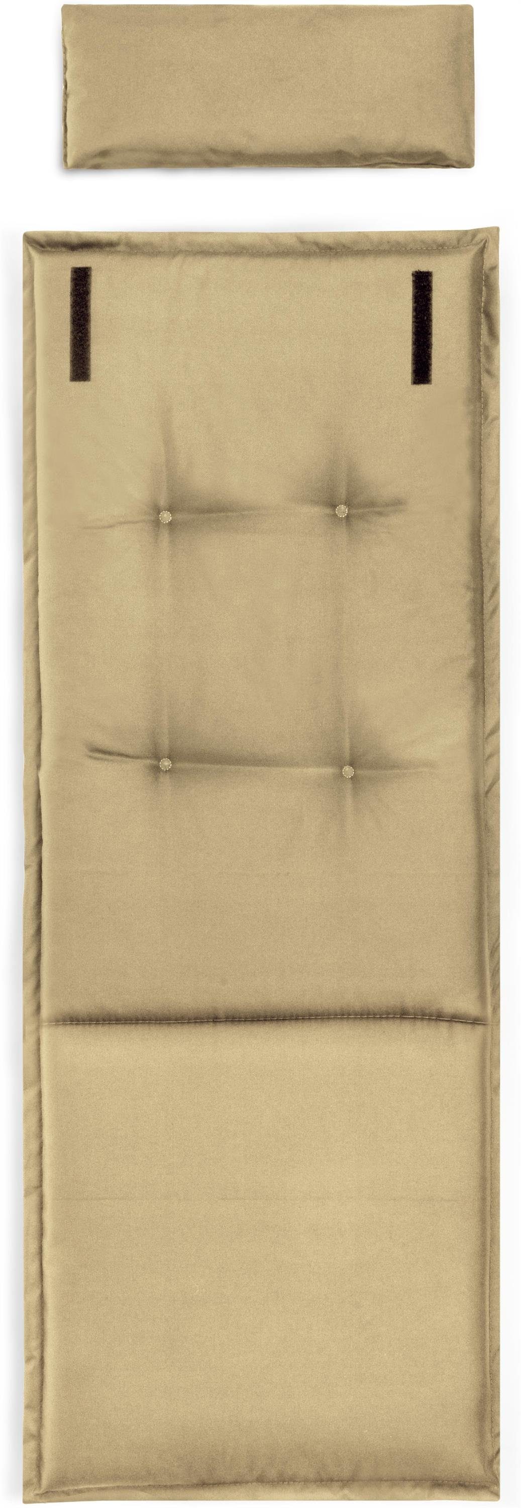 Aspero Hochlehnerauflage Stuhlauflage Hochlehner mit Kissen Palermo, Gepolsterte und wasserdichte Outdoor Auflage