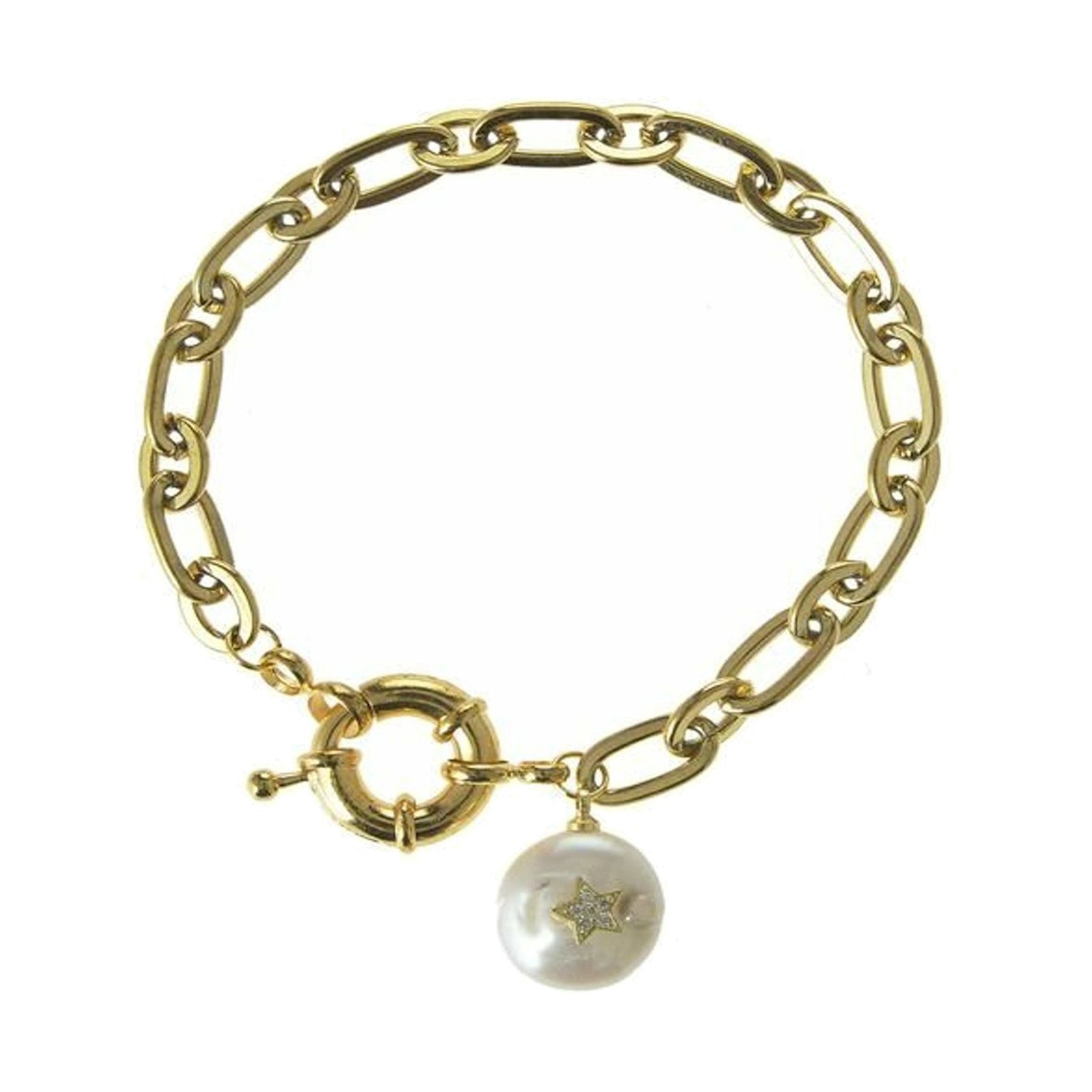 Armband 'Zuchtperle und Stern'