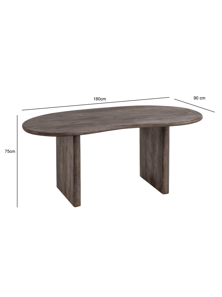 KADIMA DESIGN Esszimmertisch 180x90x75 cm Akazie Massivholz Dunkelbraun Esstisch in Braun günstig kaufen onesize
