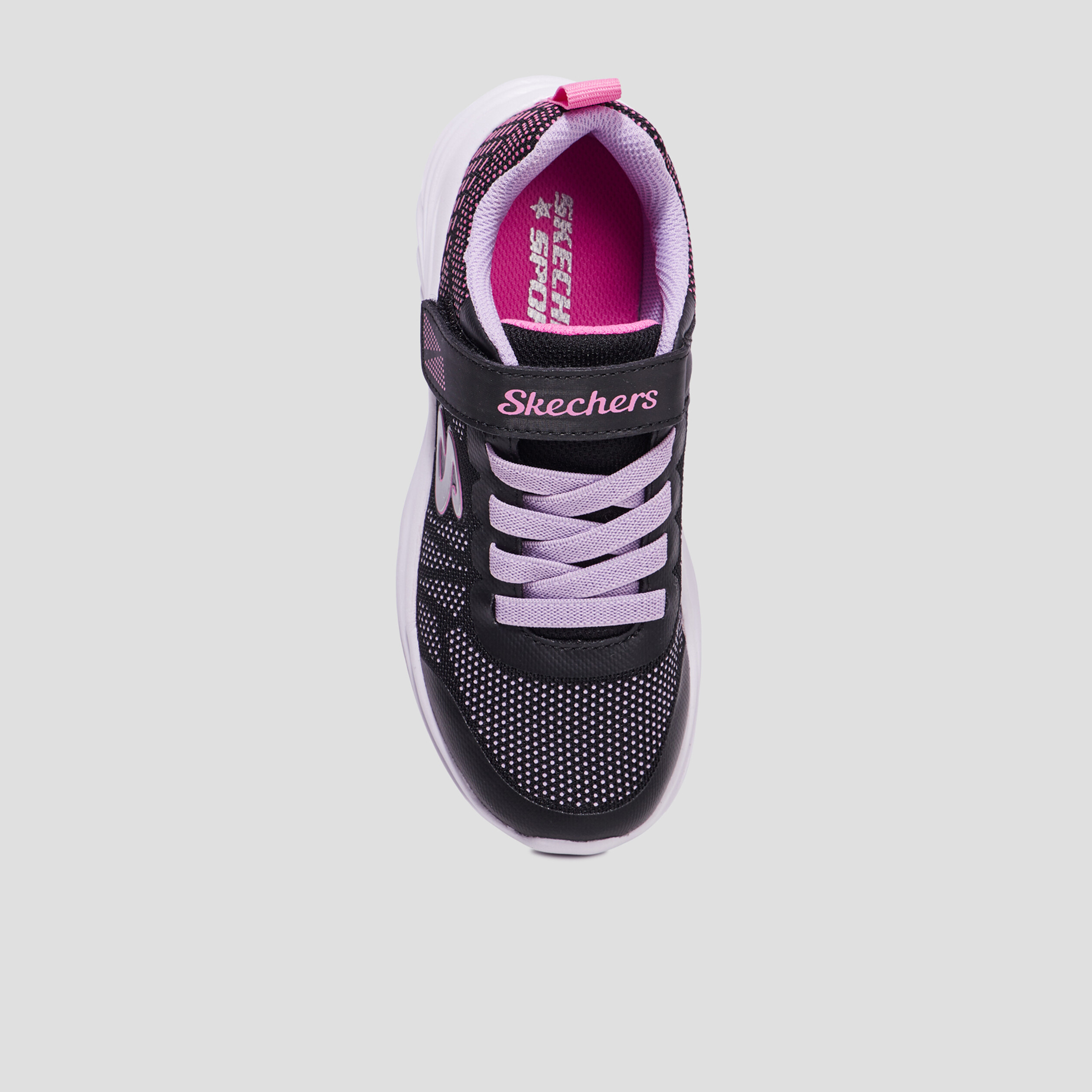 Baskets running à scratchs Skechers noir fille | La Halle