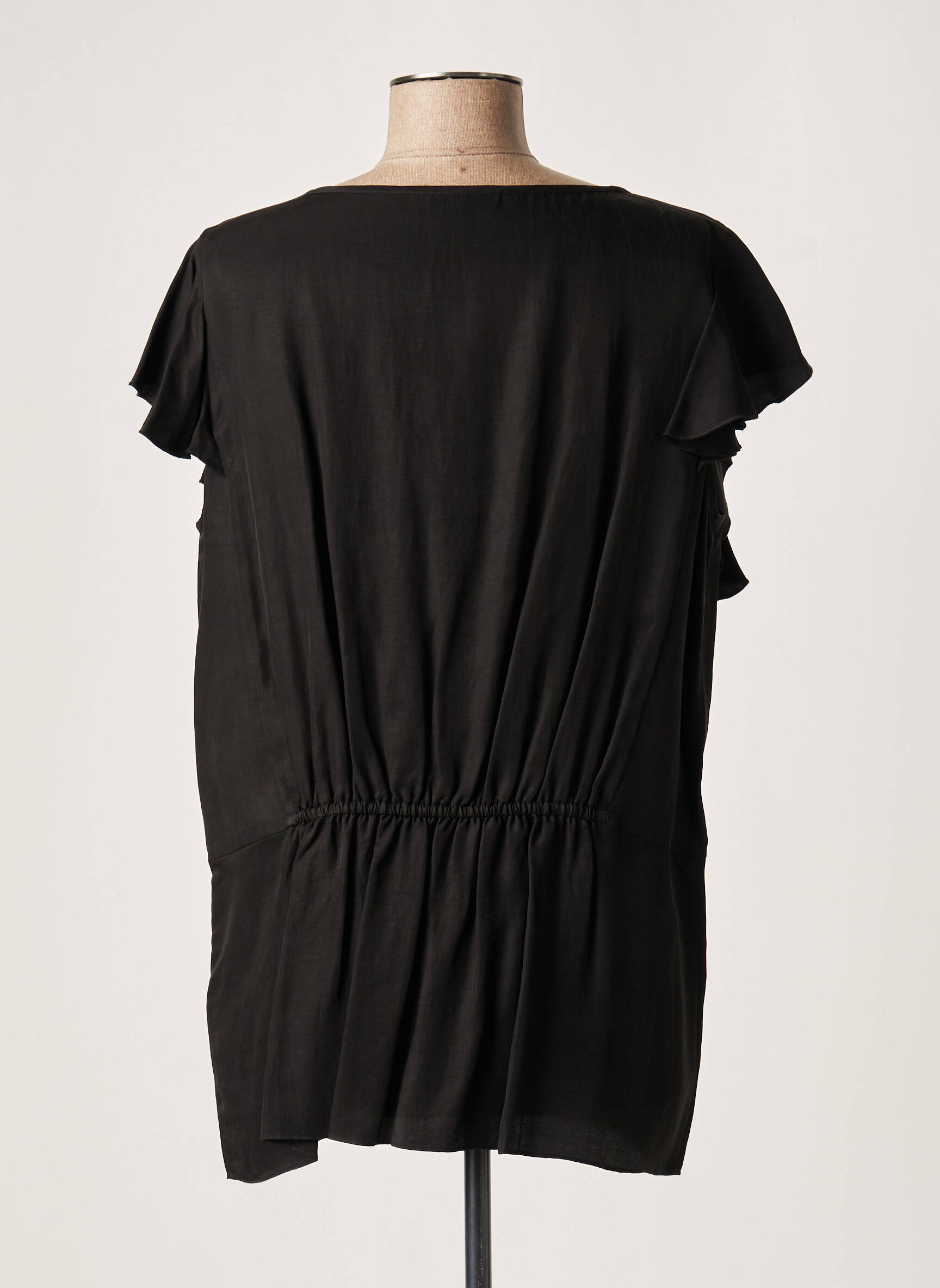 Lauren Vidal Tuniquemanchecourte Femme couleur noir