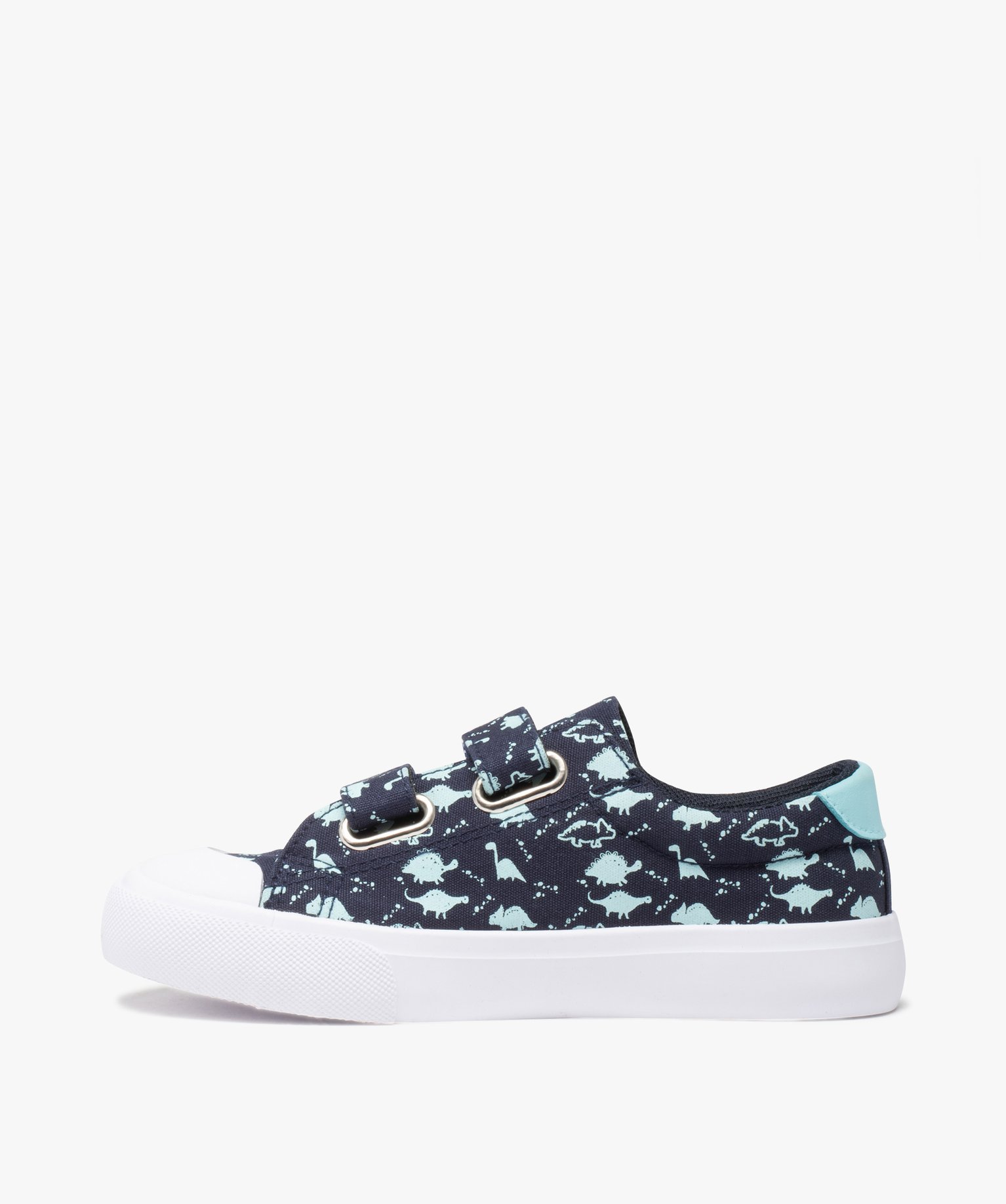 Baskets Garçon en toile imprimée dinosaures marine | GEMO
