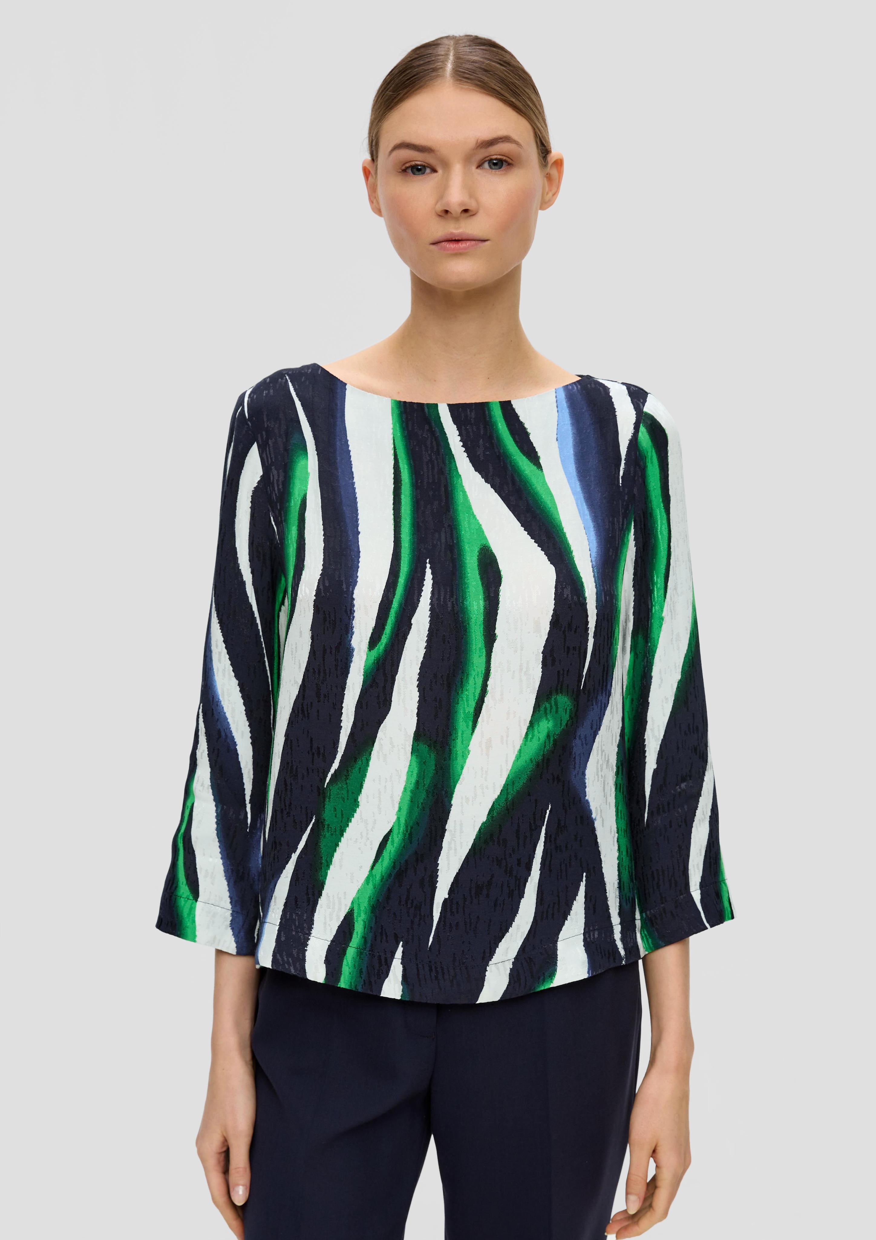 Bluse mit seitlich geschlitztem Saum  2142693-59A2