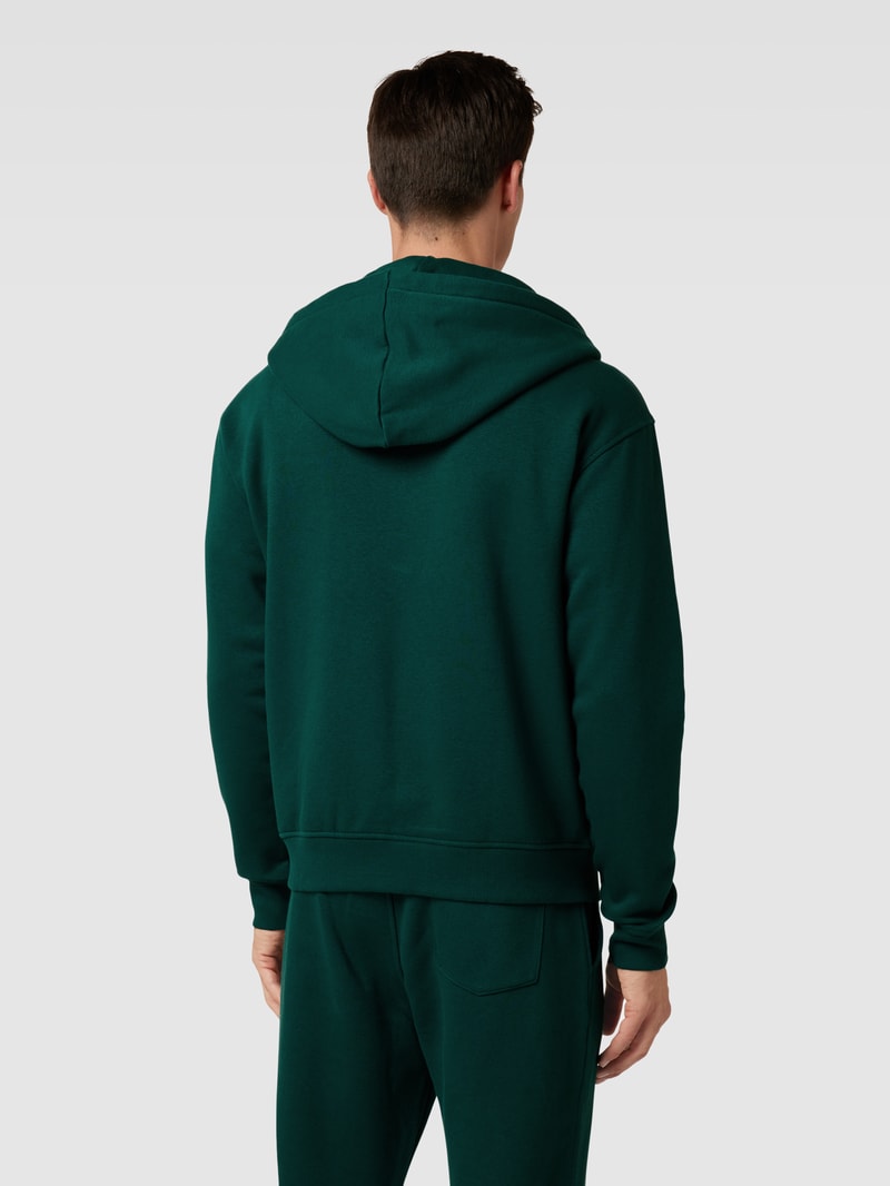 Sweatjacke mit Kapuze in dunkelgrün