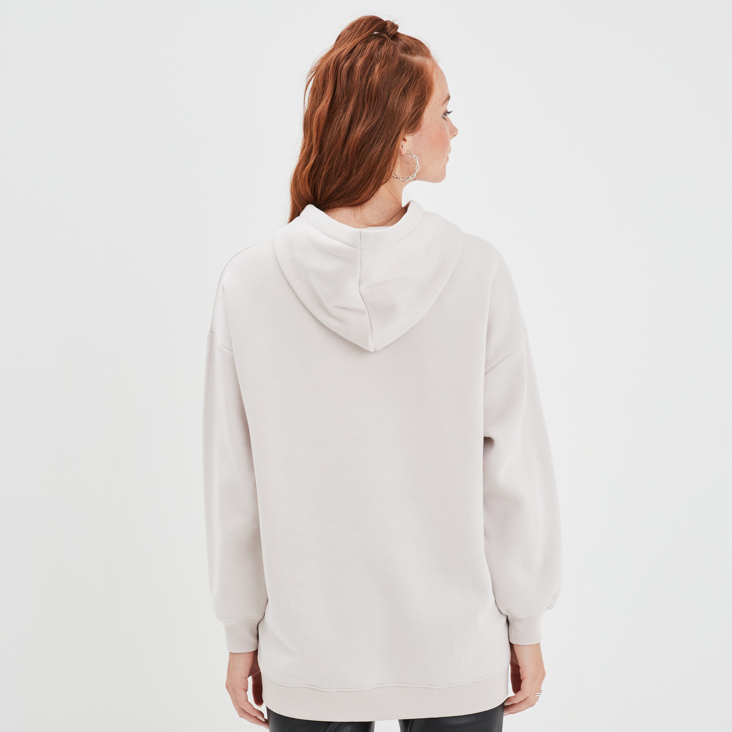 Sweat à capuche hoodie 1 poche Stitch sable femme | La Halle