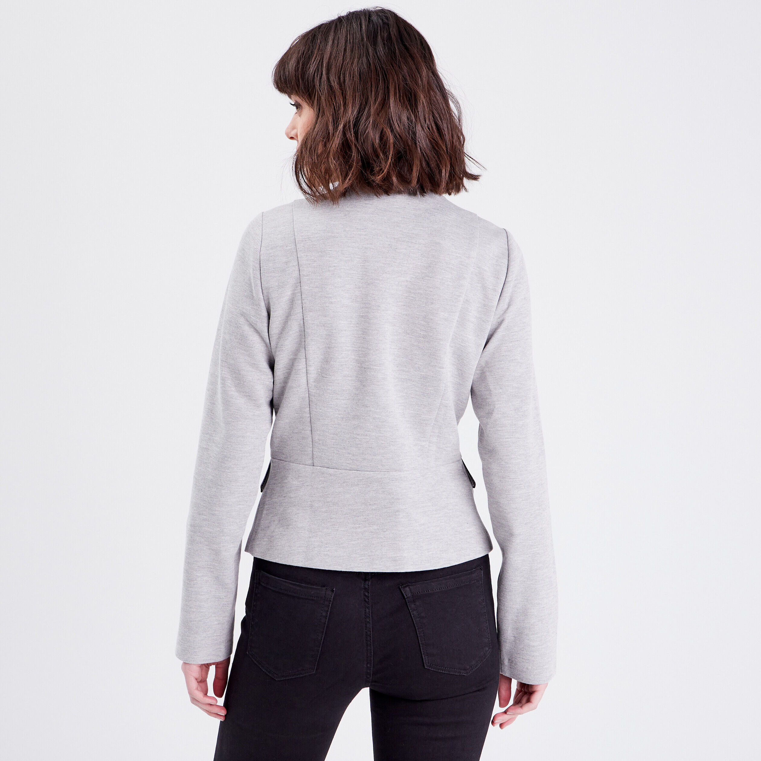 Veste cintrée avec boutons gris clair femme | Cache Cache