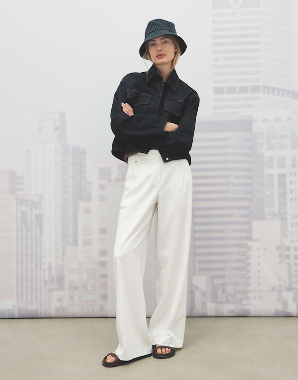 Bundfaltenhose Marzena asymmetric