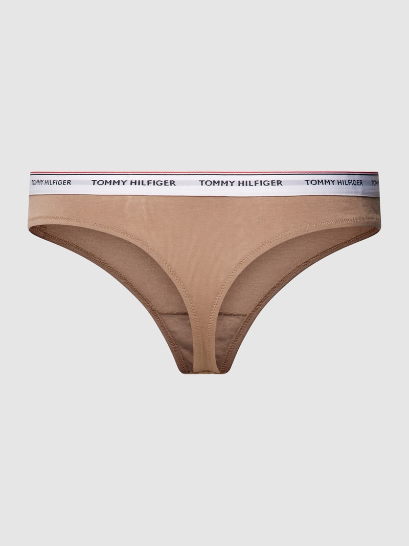 String mit elastischem Logo-Bund im 2er-Pack in bordeaux rot