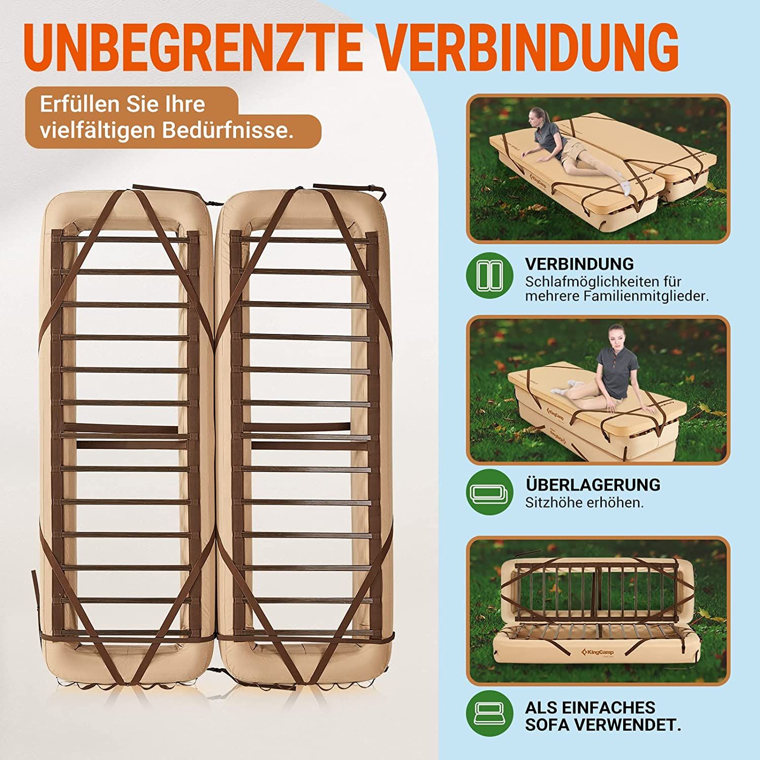 KingCamp 70x200 Luftbettrahmen