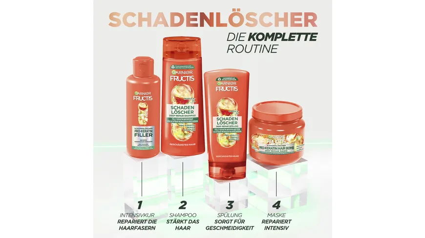 Garnier Fructis Shampoo Schadenlöscher für stark geschädigtes Haar 300 ml