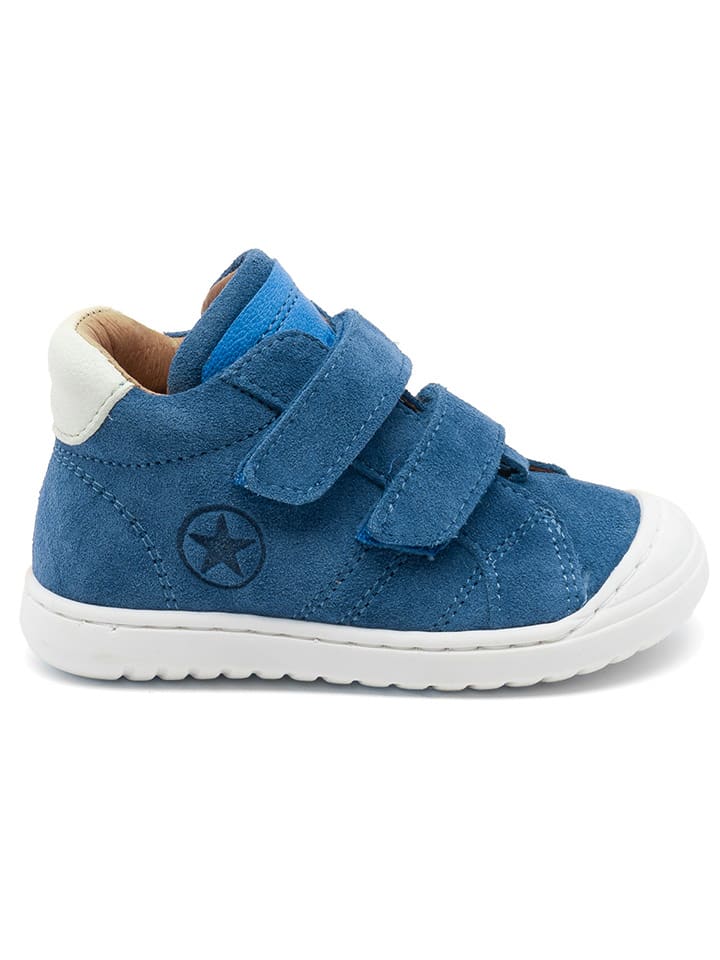 bisgaard Leder-Lauflernschuhe in Blau/ Weiß günstig kaufen