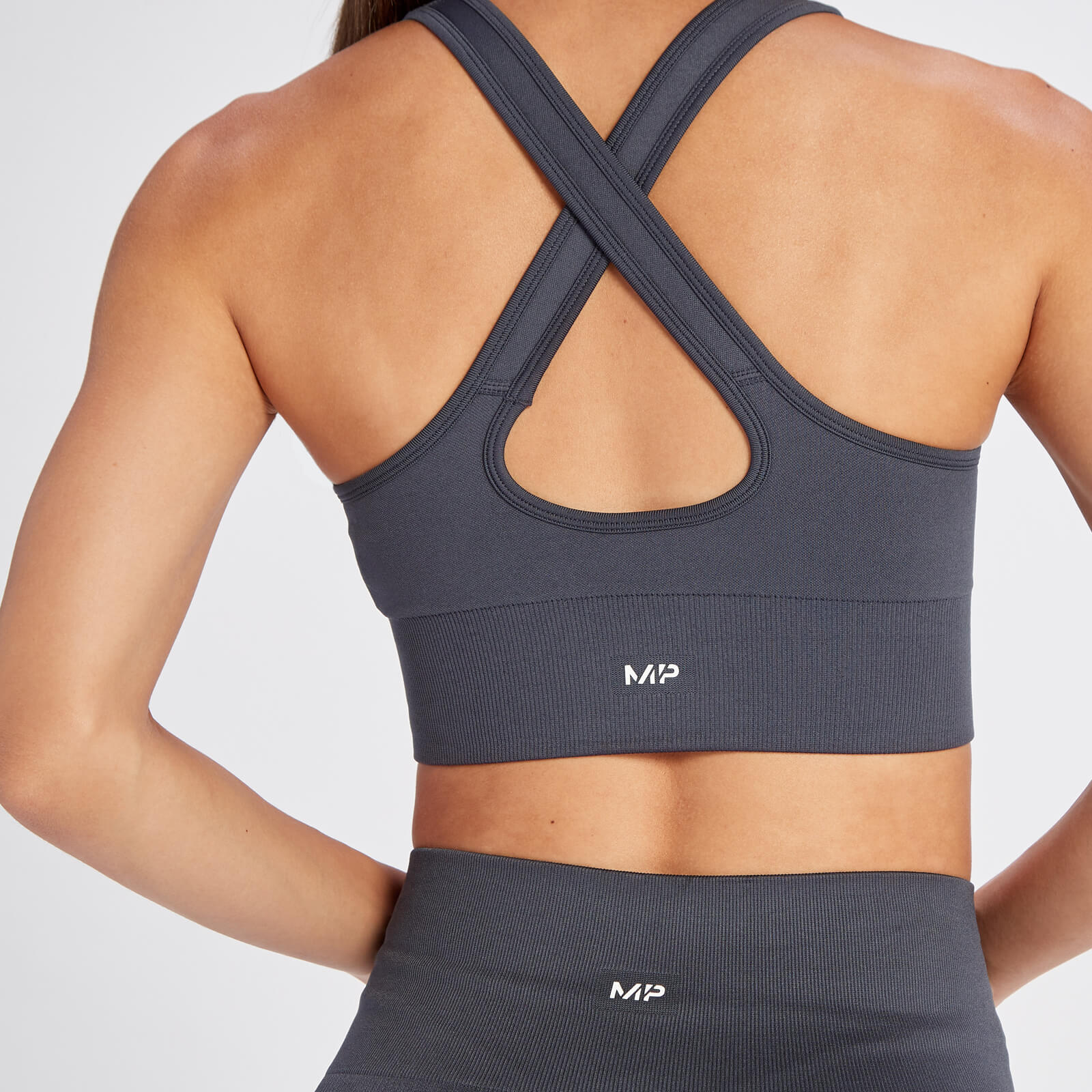 Brassière de sport sans couture MP Shape pour femmes – Anthracite
