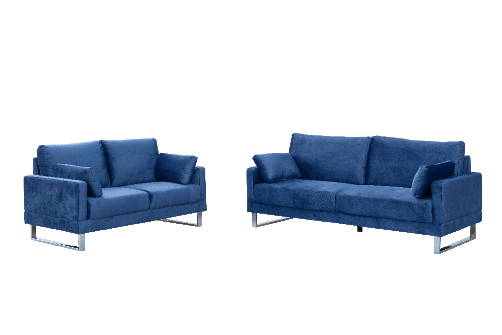 Happy Home Happy Home Sofa Set 2-tlg. – Couchgarnitur 3-2-Sitzer in Royalblau