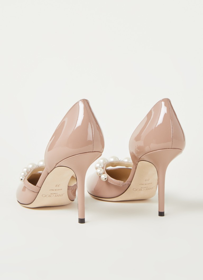 Jimmy Choo Aurelie patent leather sandalette with crystal