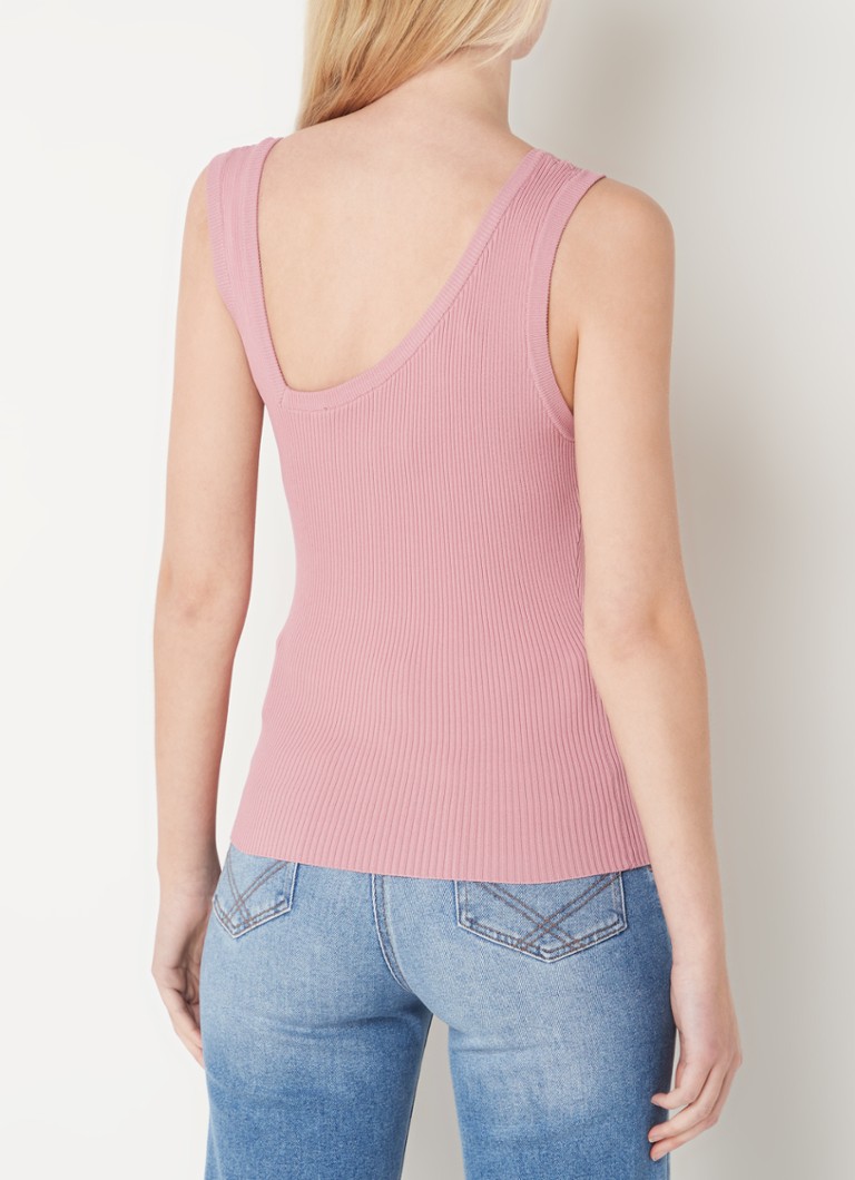 Fifth House Jane ribgebreide tanktop met ruožas