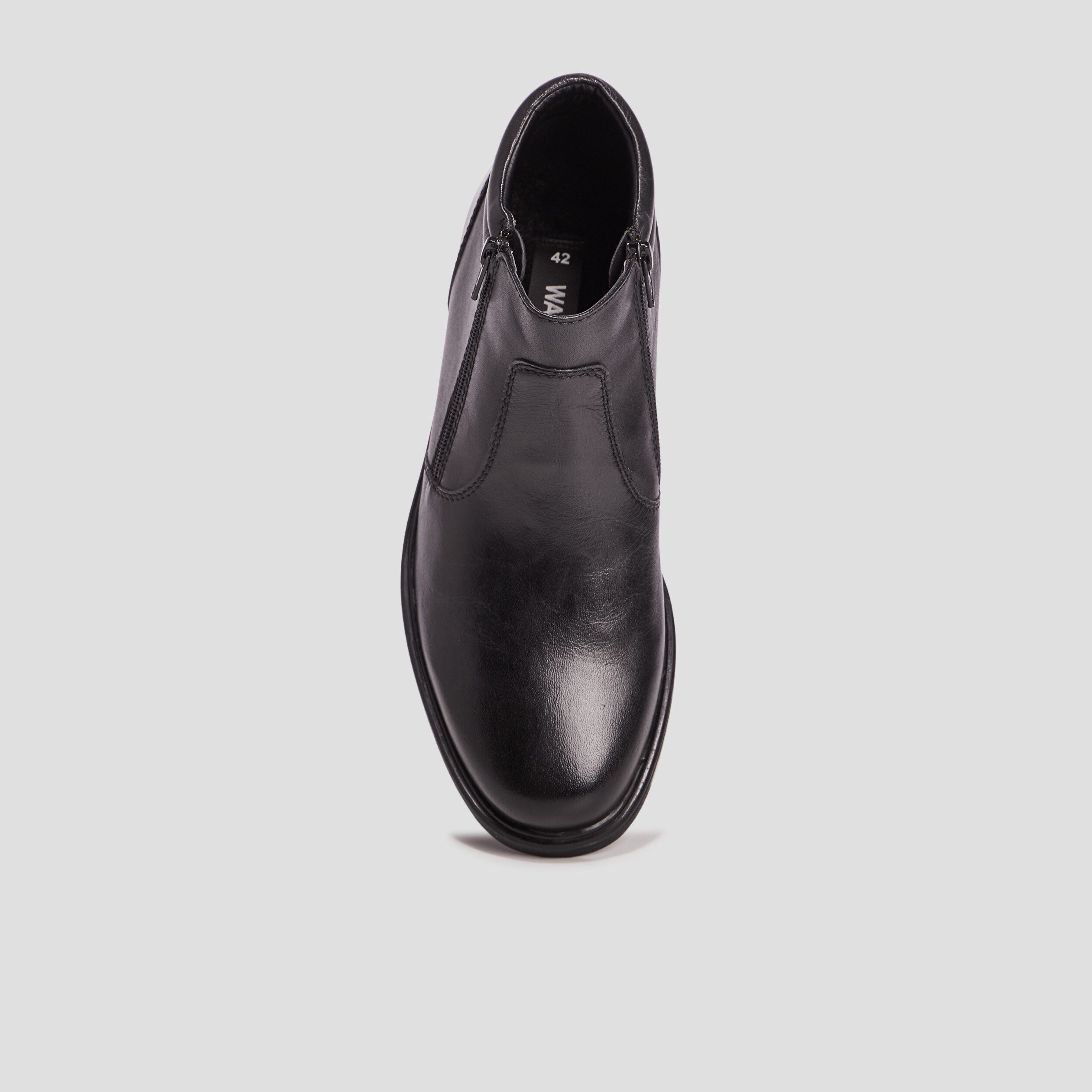 Bottines en cuir noir homme | La Halle