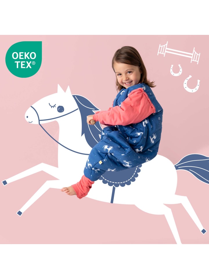 Schlummersack Schlafsack mit Füßen und umklappbaren Bündchen 3.5 TOG in Blau günstig kaufen