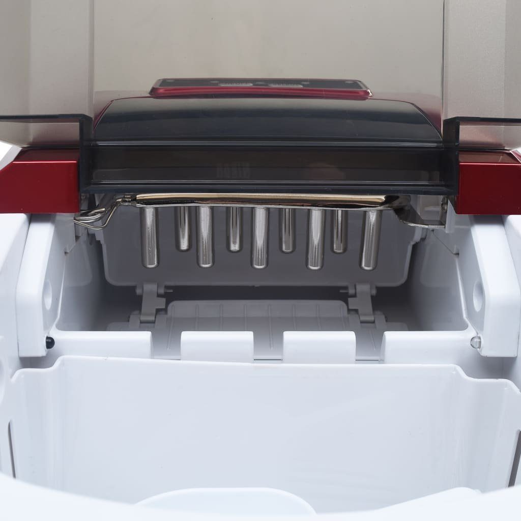 vidaXL Eiswürfelmaschine Eiswürfelbereiter Rot 2,4 L 15 kg / 24 h