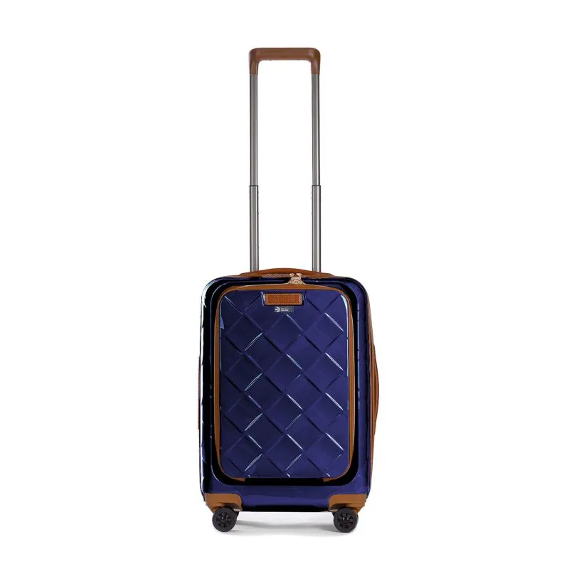 Stratic Leather&More - Koffer S (mit Vortasche) - blue