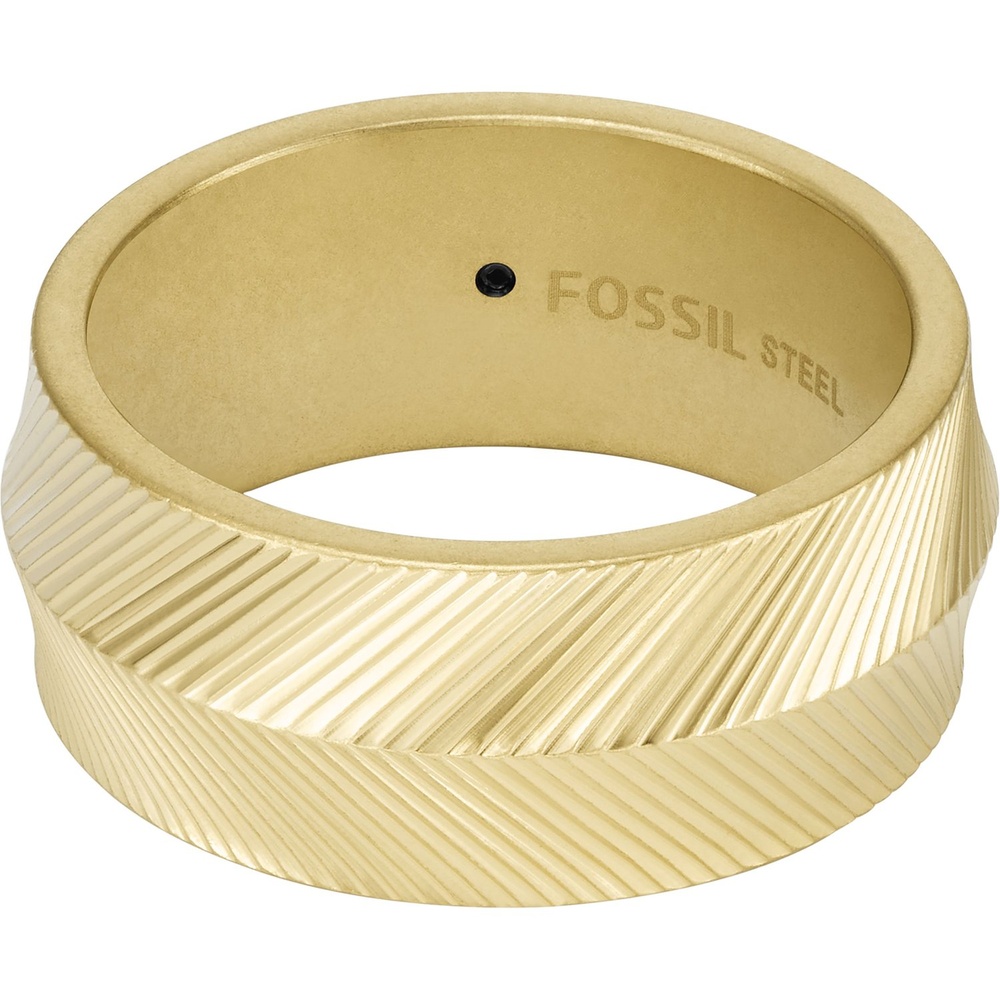 Fossil Bague pour hommes Acier inoxydable or Bague