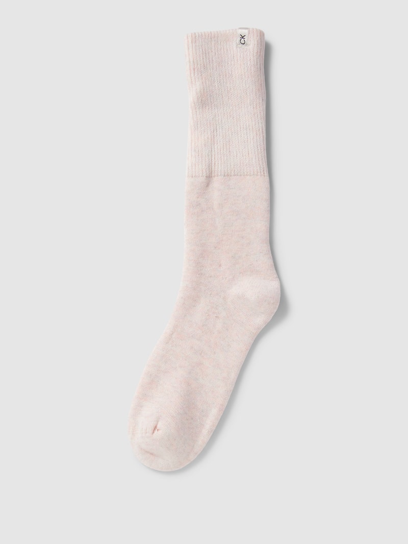 Socken mit Label-Stitching in rosé