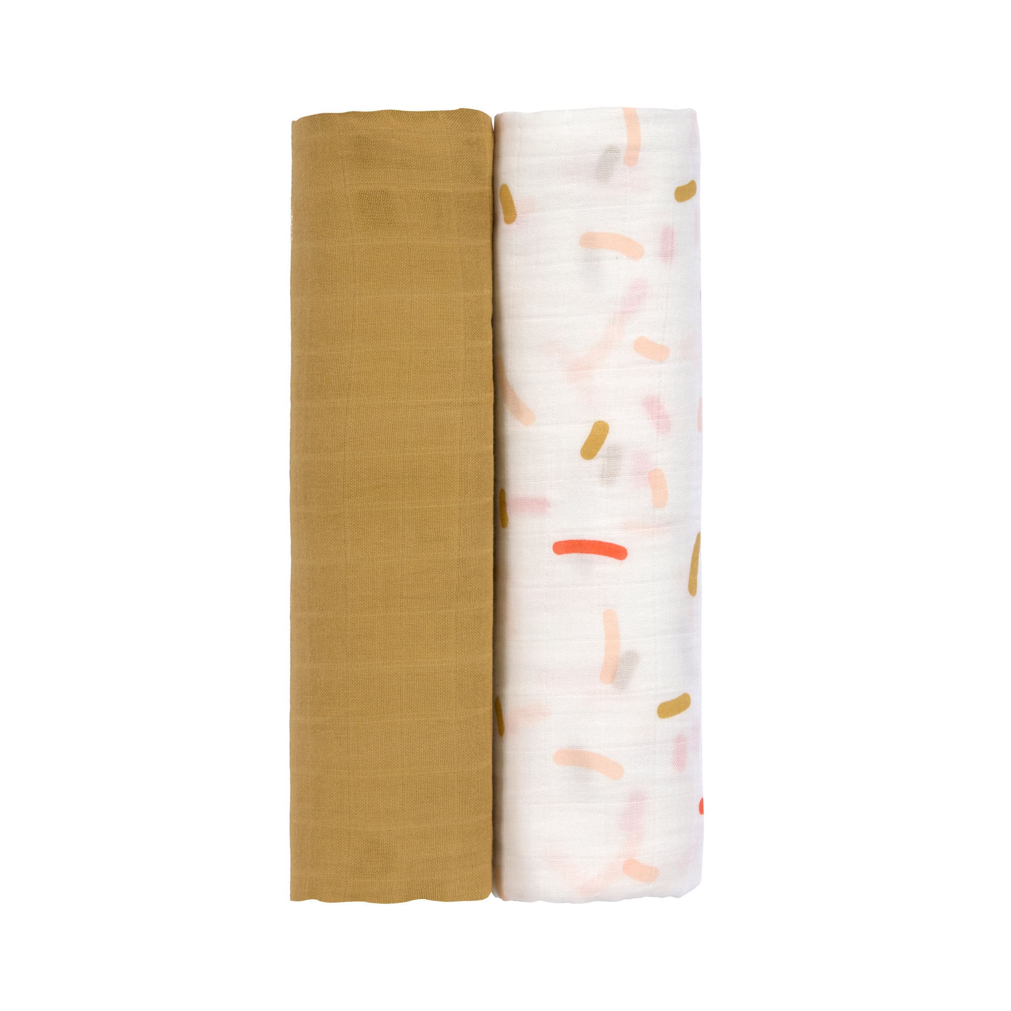 Mulltücher 2er Set 120 x 120 cm - Little Mateys, Spicy Orange