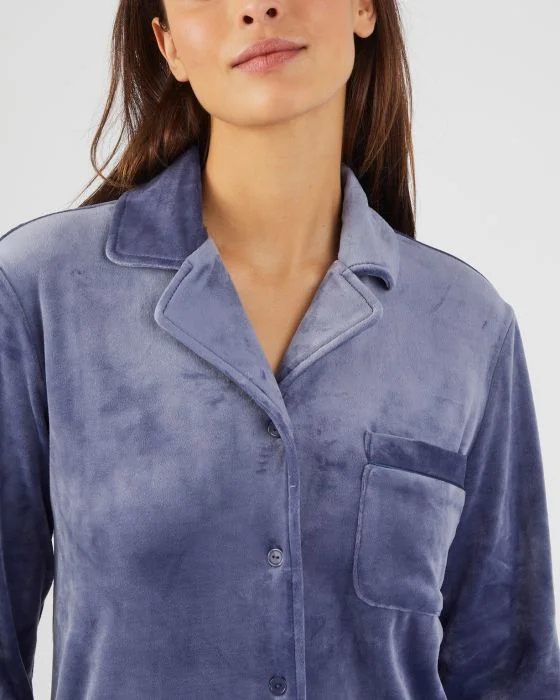 Pyjama boutonné en velours doux Thermolactyl