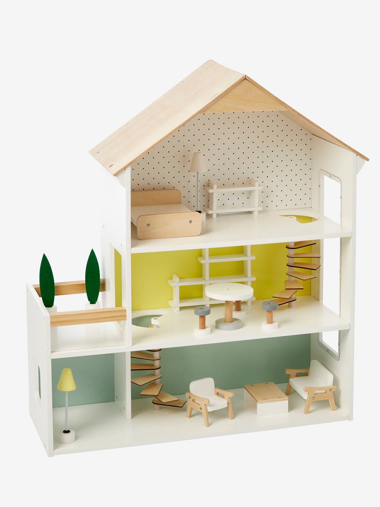 Maison des amis des petits en bois FSC® blanc