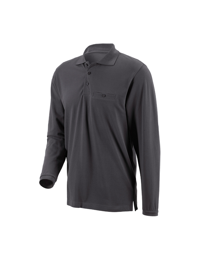e.s. Longsleeve-Polo cotton Pocket