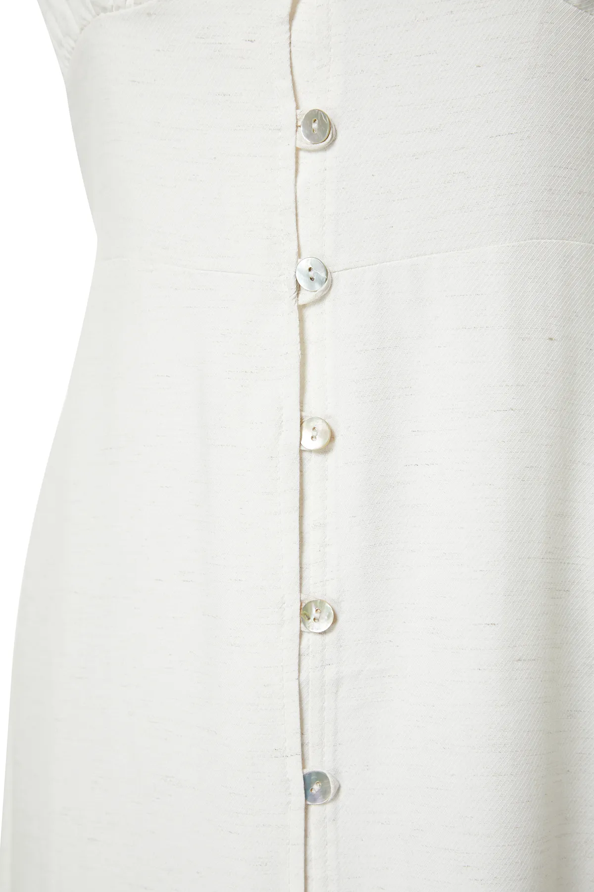 Trendyol Collection  Ecrufarbenes gewebtes Midi-Strandkleid TBESS24EL00153