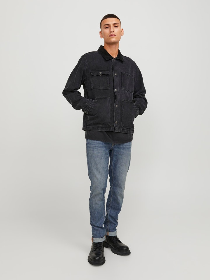 Jack & Jones Slim Fit Jeans Hose Low Rise Stretch Denim Pants JJIGLENN in Dunkelblau günstig kaufen