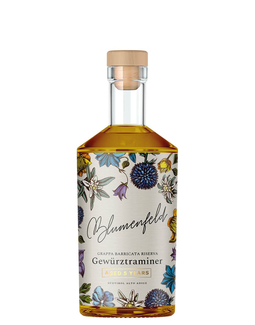 Grappa Barricata Riserva Gewürztraminer Aged 5 Years Blumenfeld 500 ㎖