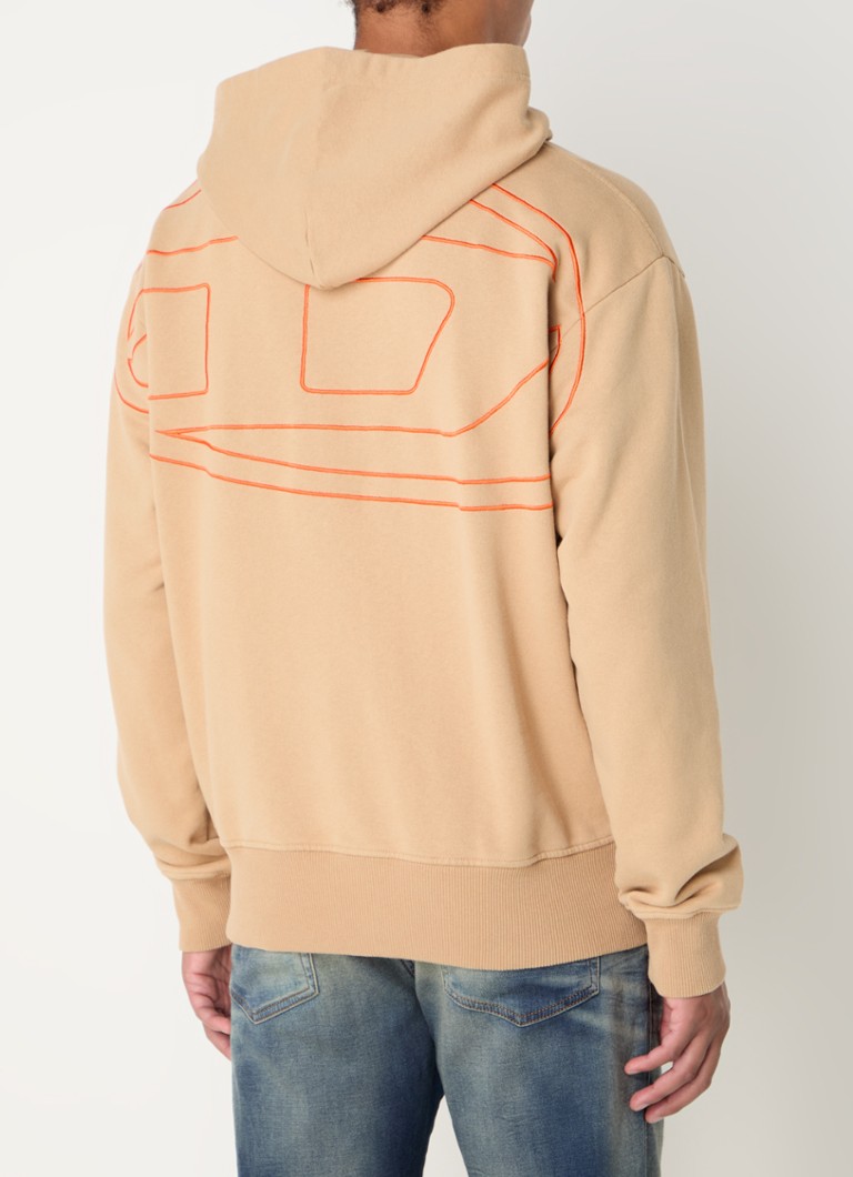Felpa con cappuccio Diesel S-Macs con logo ricamato