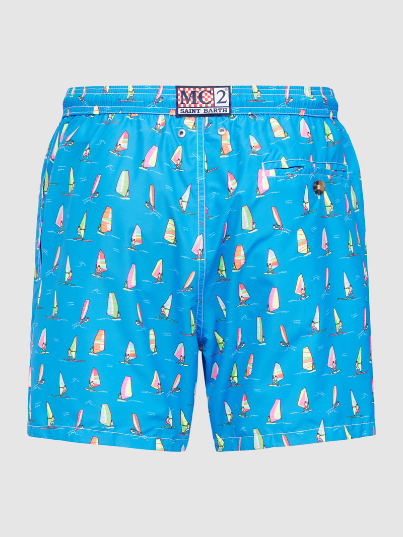 Badehose mit Allover-Muster in royalblau