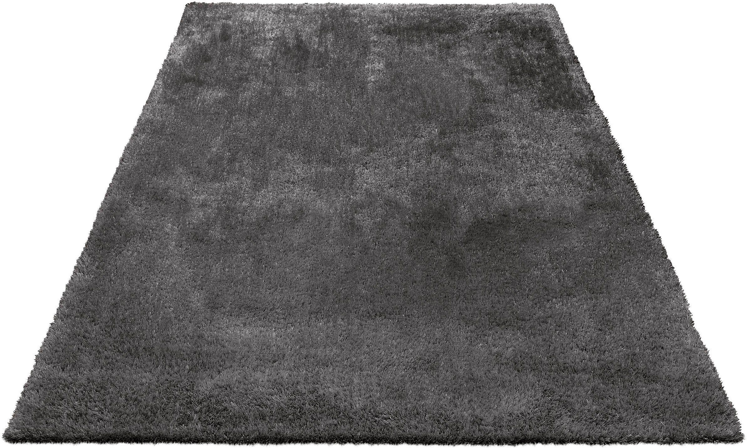 Hochflor-Teppich Dana Teppich, Bruno Banani, rechteckig, Höhe: 30 mm, uni, weich, Mikrofaser Teppiche, Wohnzimmer, Schlafzimmer, Esszimmer
