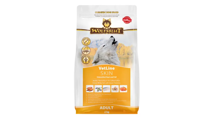 Wolfsblut Hundetrockenfutter VetLine Skin 2 kg