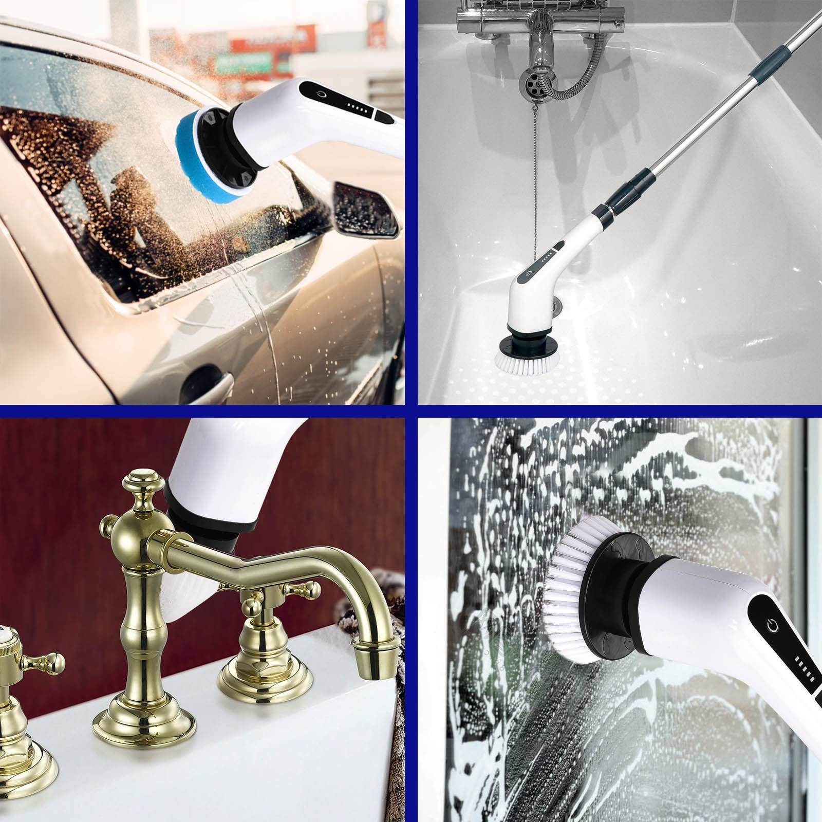 Bedee Reinigungsbürste Elektrische Reinigungsbürste, 360° drehen Spin Scrubber, (1-tlg), Geeignet für Ecke, Badezimmer