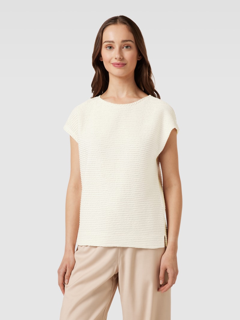 T-Shirt in Strukturmuster Modell 'Sabila' in offwhite