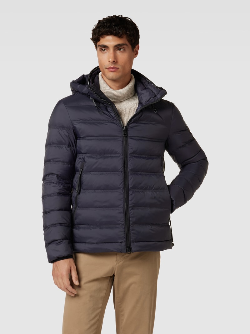 Steppjacke mit abnehmbarer Kapuze Modell 'BOGGS' in marineblau