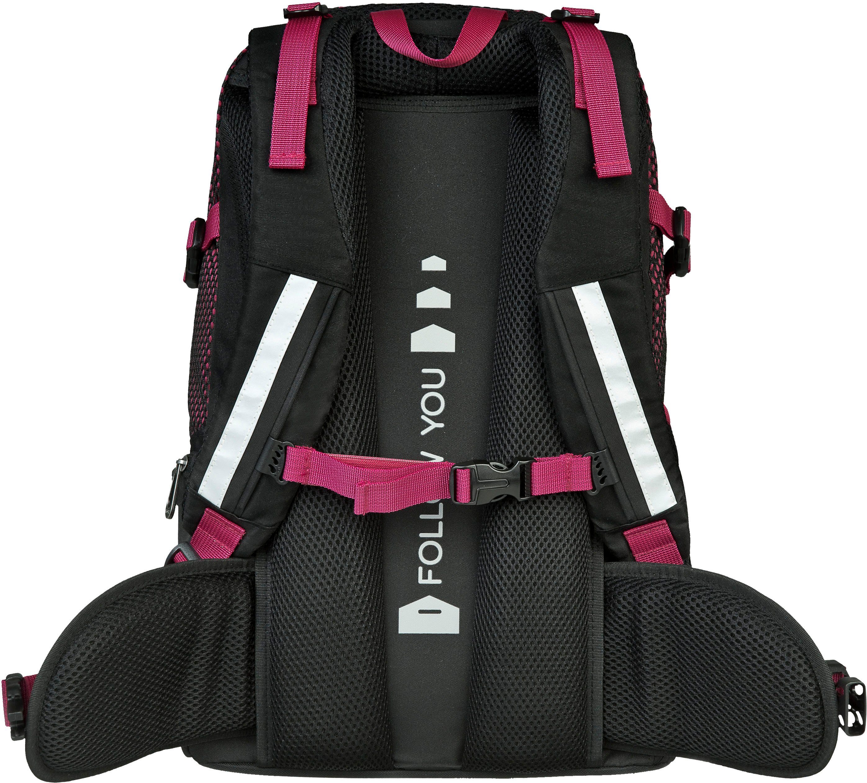 neoxx Schulrucksack Active, Crazy in Mesh, aus recycelten PET-Flaschen