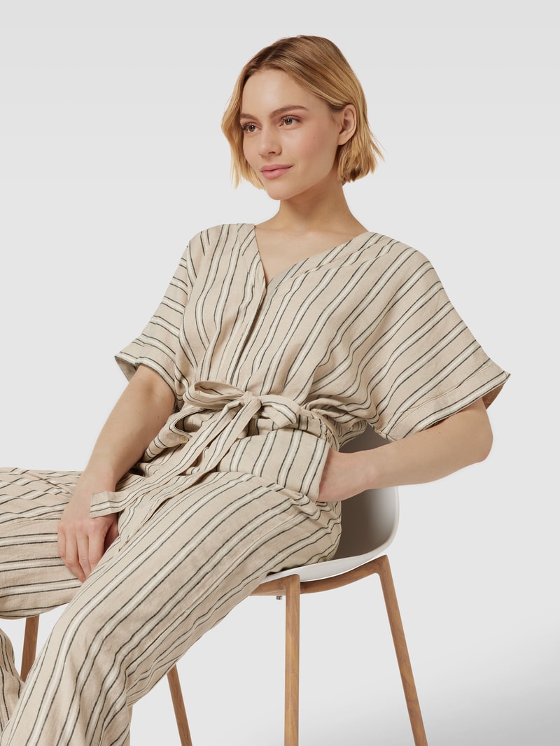 Jumpsuit mit Leinen-Anteil Modell 'Falakka' in taupe