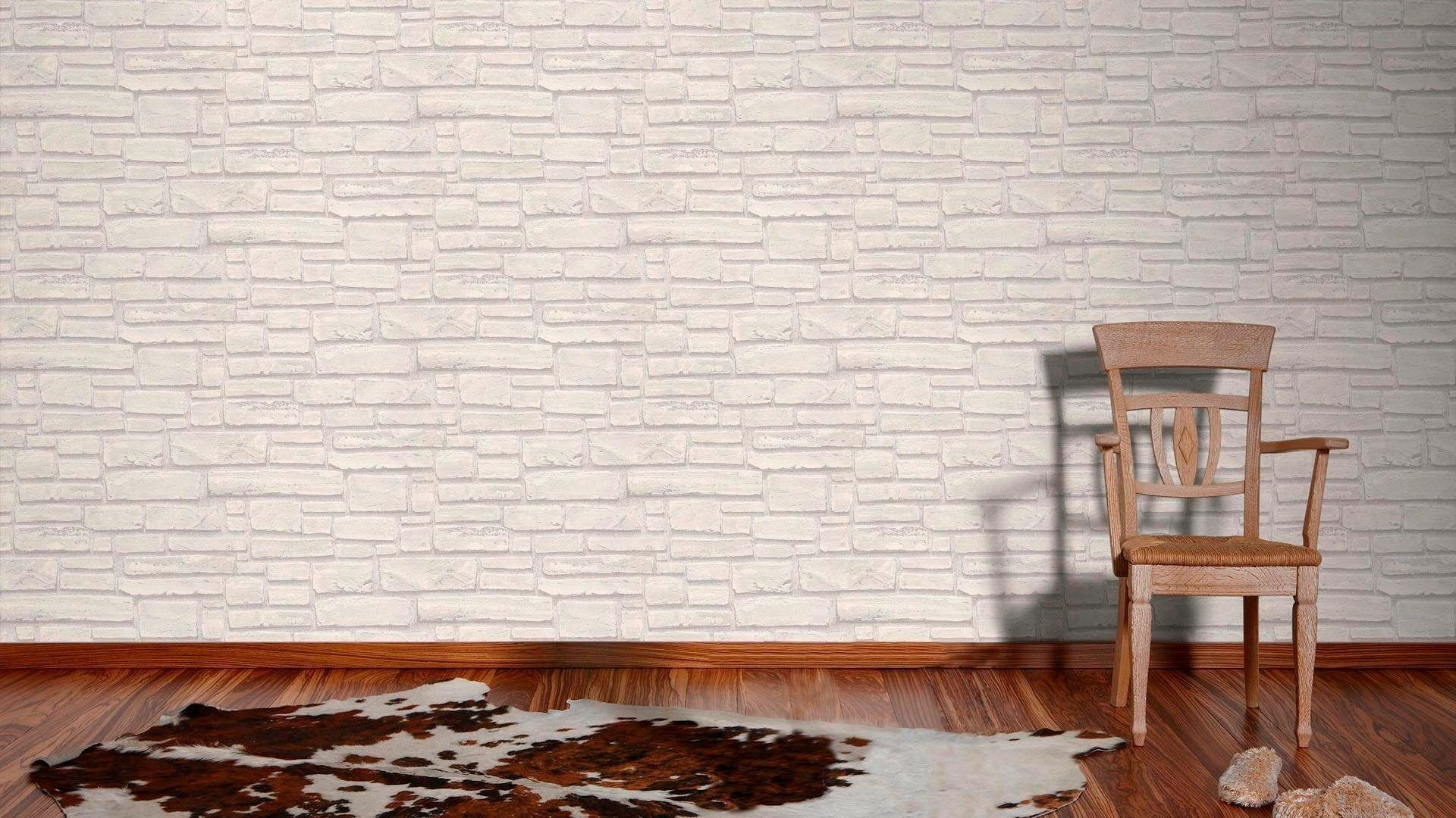 living walls Vliestapete Best of Wood`n Stone 2nd Edition, Steinoptik, Landhaus Tapete Stein
