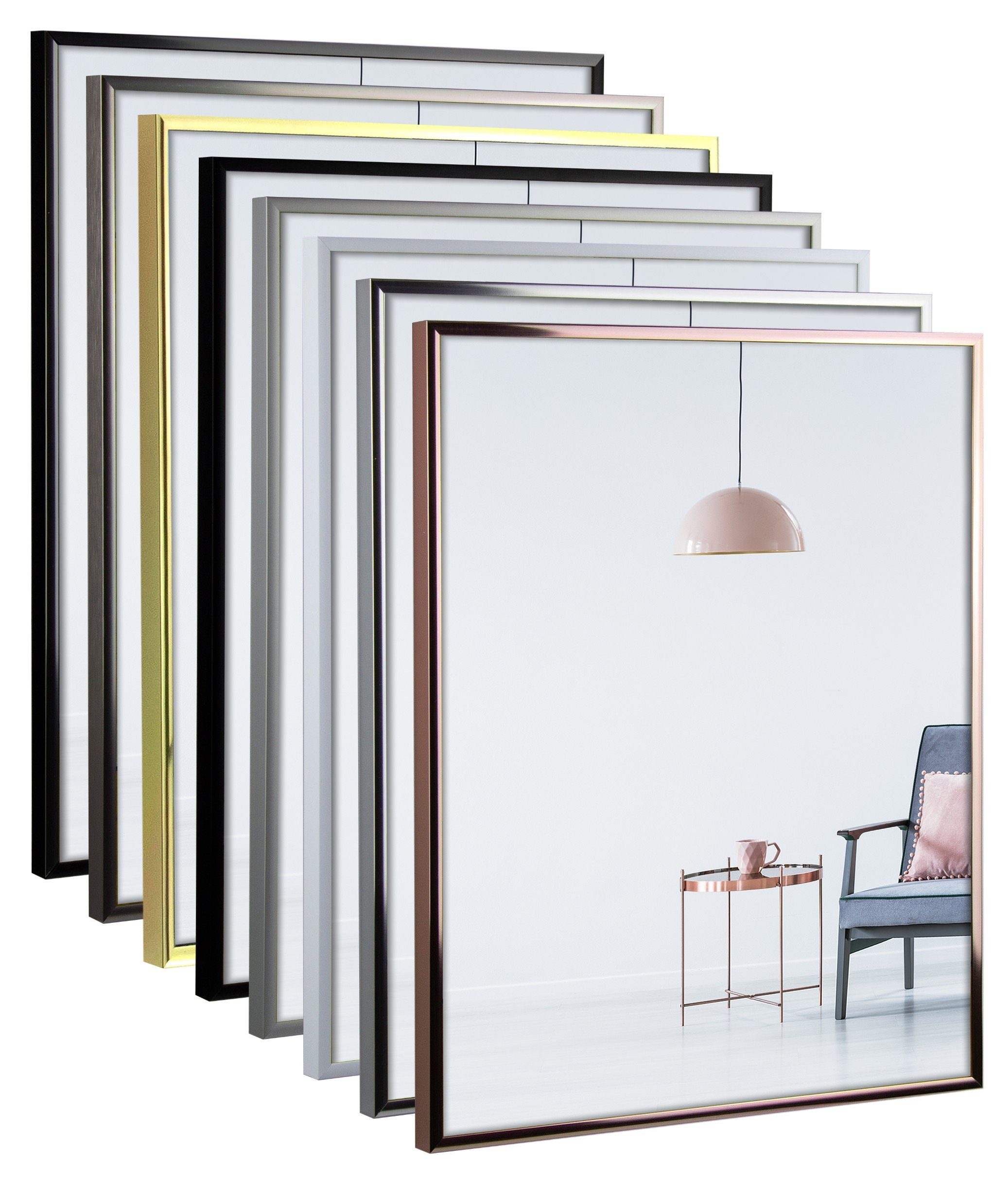 myposterframe Einzelrahmen Alu Bilderrahmen Amalthea, (1 Stück), 21x26 cm, Weiß, Aluminium