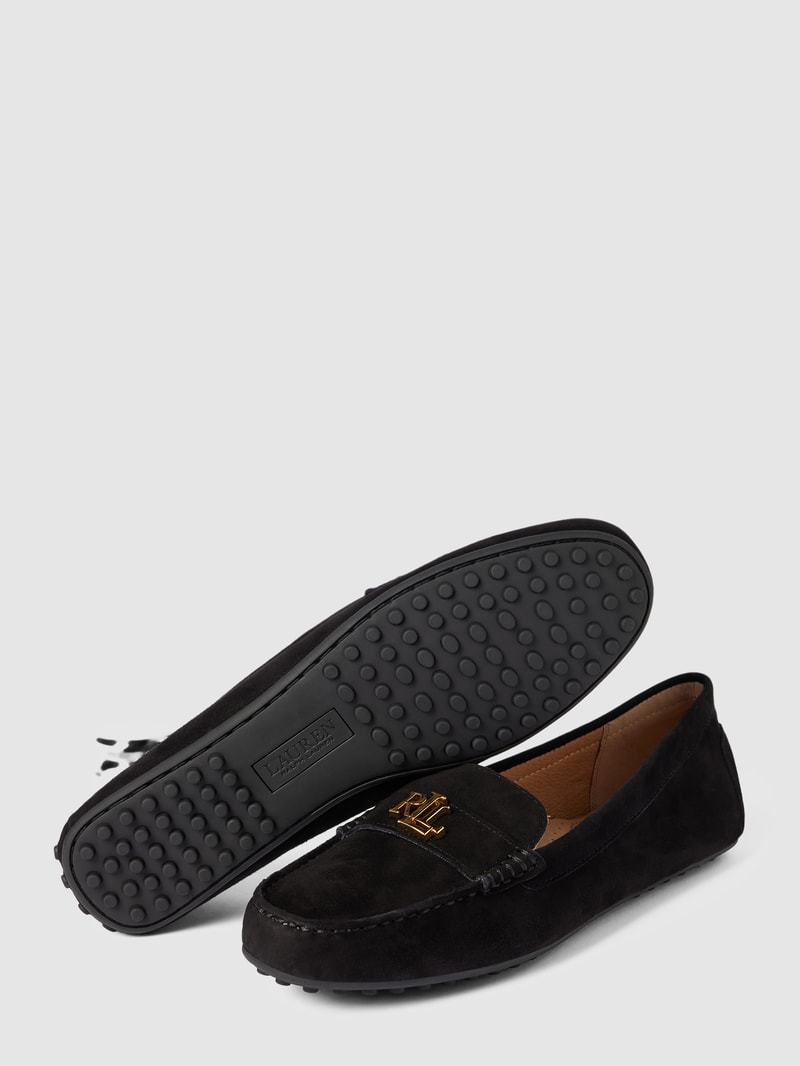 Penny-Loafer aus Leder mit Label-Detail Modell 'BARNSBURY' in schwarz